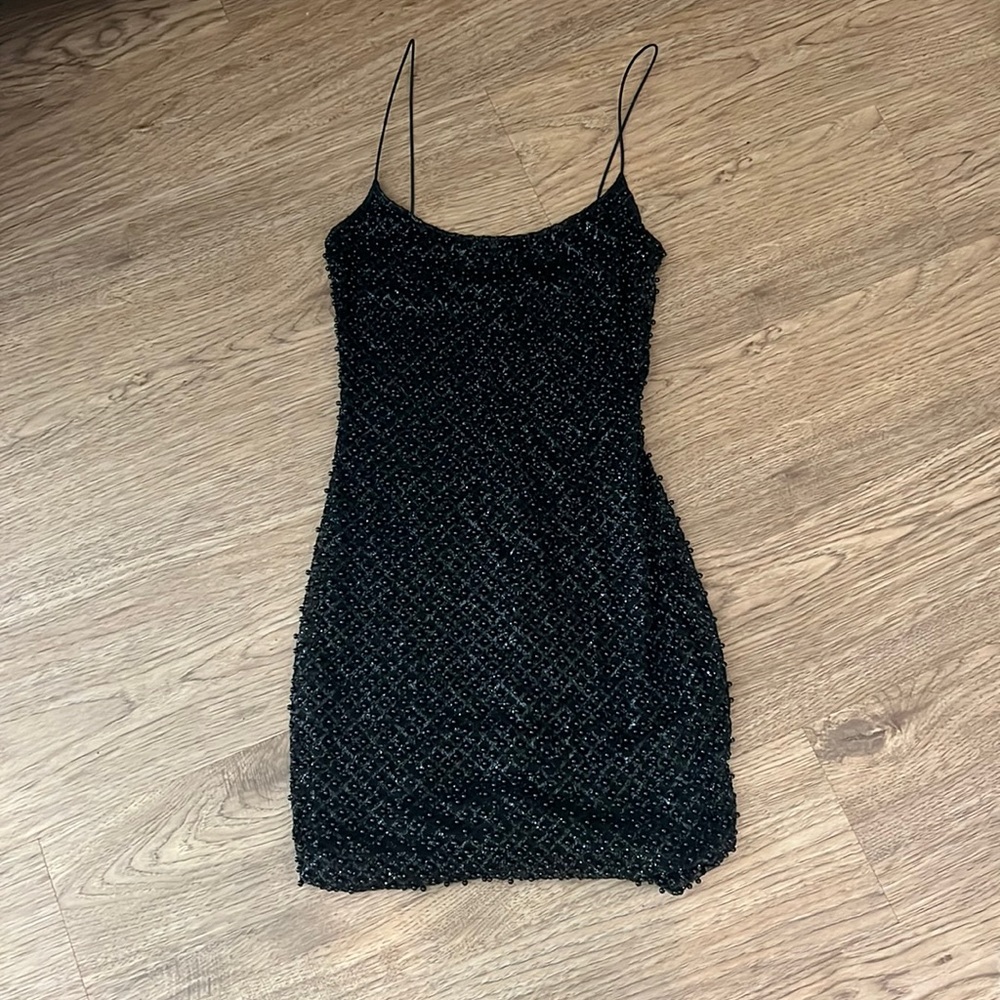 Oh Polly short sparkle black dress